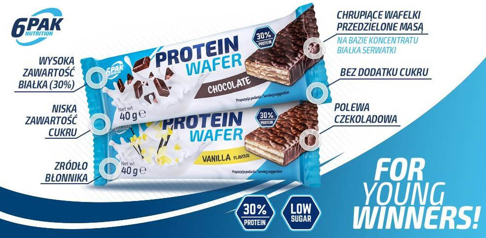 6pak protein wafer chocolate